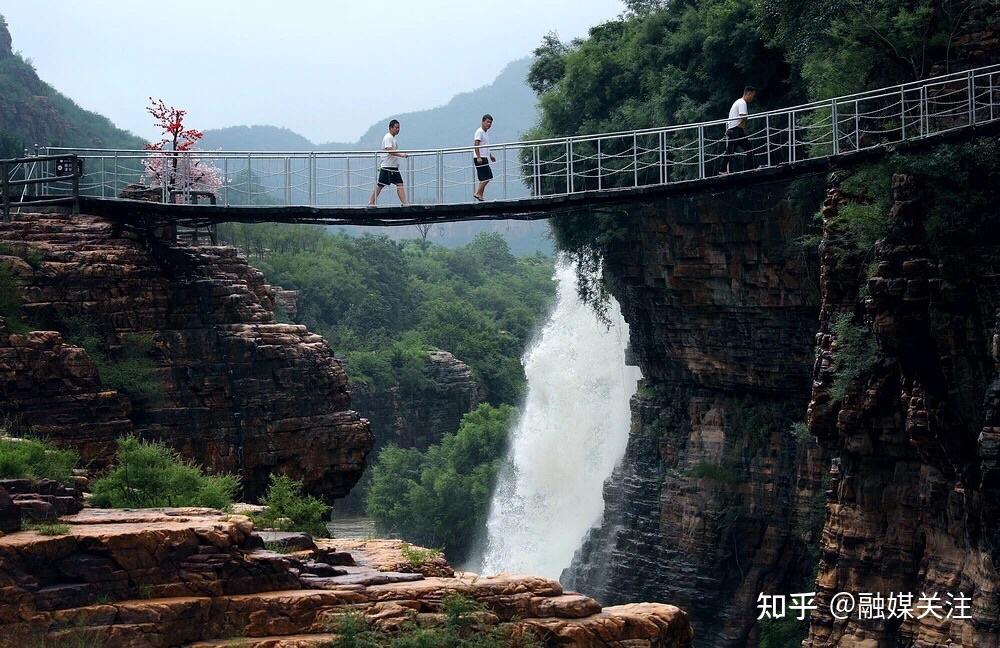 河南省林州市红旗渠络丝潭呈现黄河壶口瀑壮观的景观