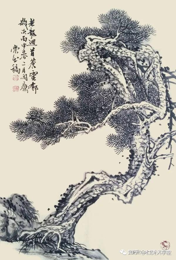 【连载】值得收藏的88种国画松树画法课稿(三)