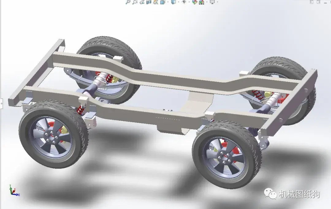 【汽车轿车】jeep-sasi吉普车底盘3d图纸 x_t igs格式