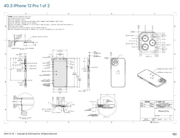 由iphone12 pro cad图可知