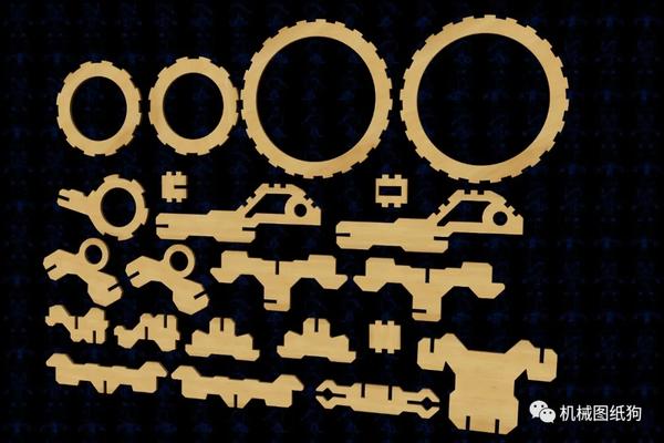 【生活艺术】土车木制玩具激光切割模型3d图 多种格式