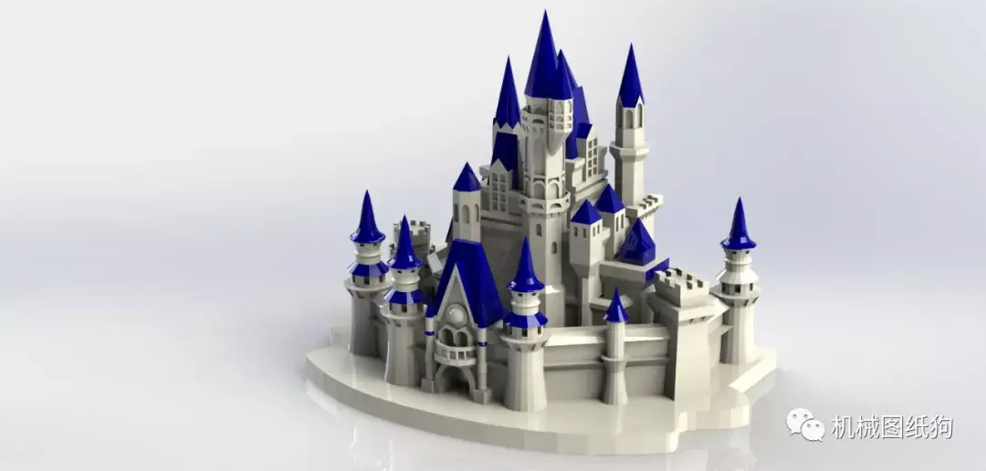 生活艺术灰姑娘城堡模型3d图纸solidworks设计附step