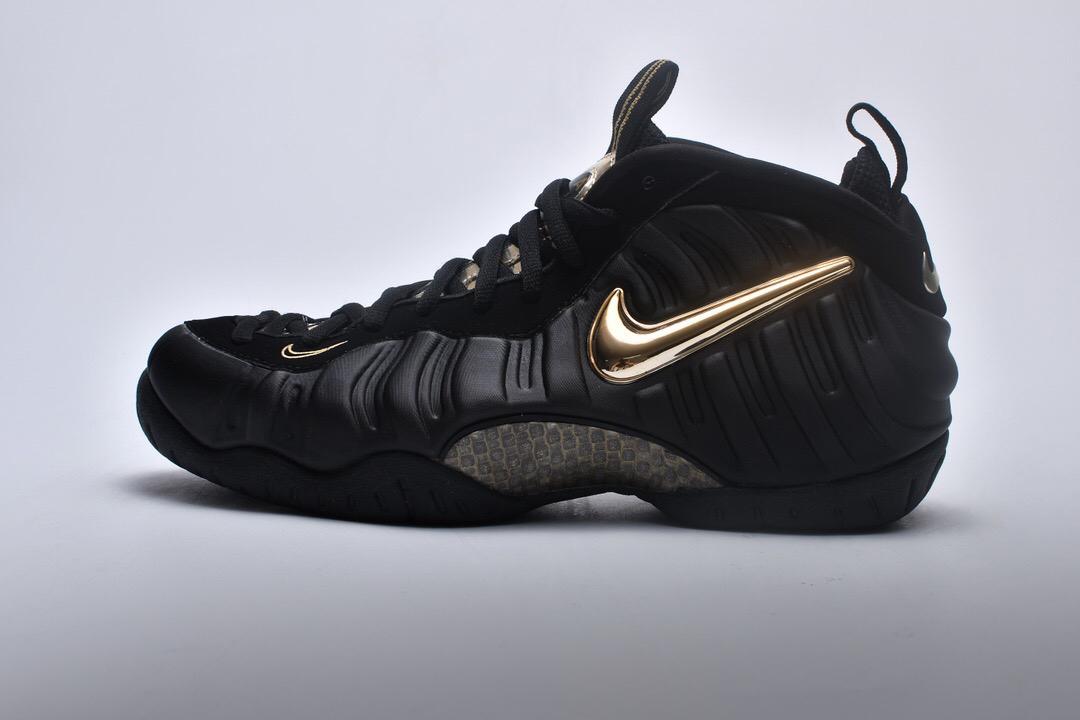 耐克喷泡黑金 nike air foamposite pro 运动鞋