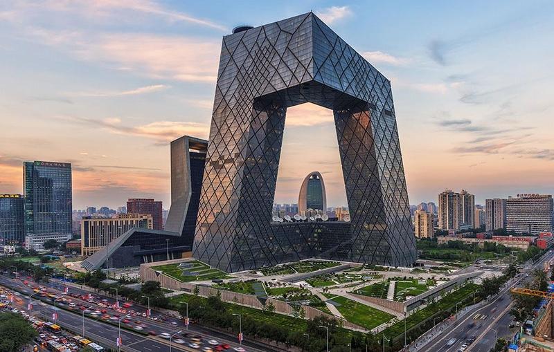 中央电视台新址主楼目前世界上最大的单体钢结构建筑,建筑所用的钢材