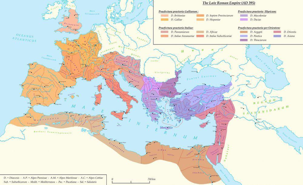 395年罗马帝国东部野战军边防军配属