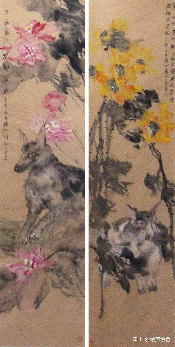 画家张圣强十二生肖系列国画作品