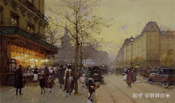 19世纪法国画家尤金·加林·拉卢(eugène galien laloue)描绘的巴黎