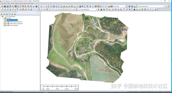 地图打印 | globalmapper20如何把图新地球(lsv)标绘好的矢量叠加tif