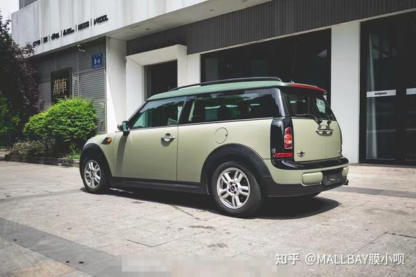 膜呗改色案例:mini clubman改色水晶卡其绿 复古文艺的感觉怎么样