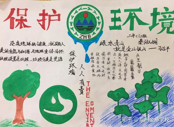 弘扬生态文明,争当绿色使者––记小学部举办环保手抄报比赛