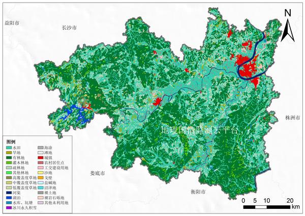 湘潭市2010年土地利用图