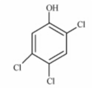 2,4,5-三氯苯酚分子结构式