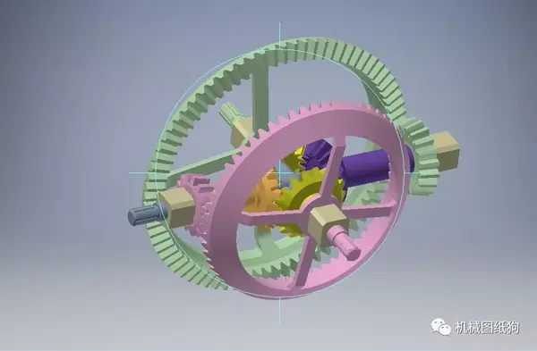 精巧机构 100163锥齿轮差速器机构inventor设计