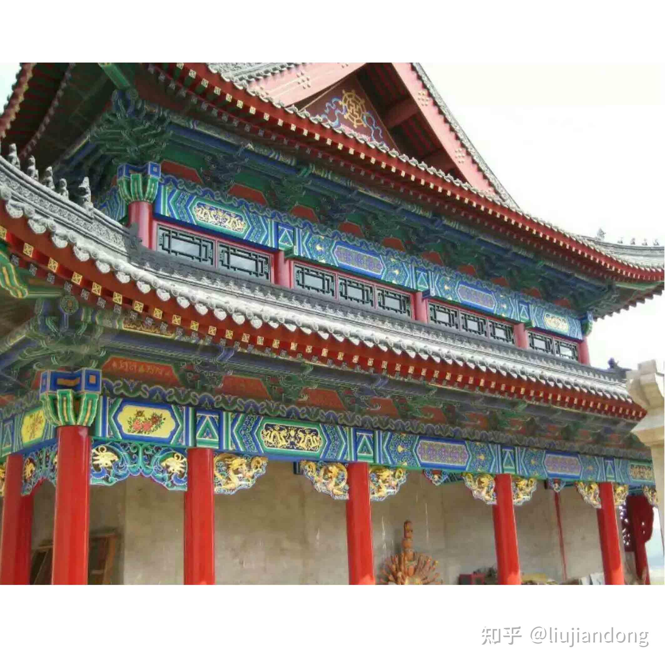 古建筑彩绘寺庙道观彩绘一麻五灰