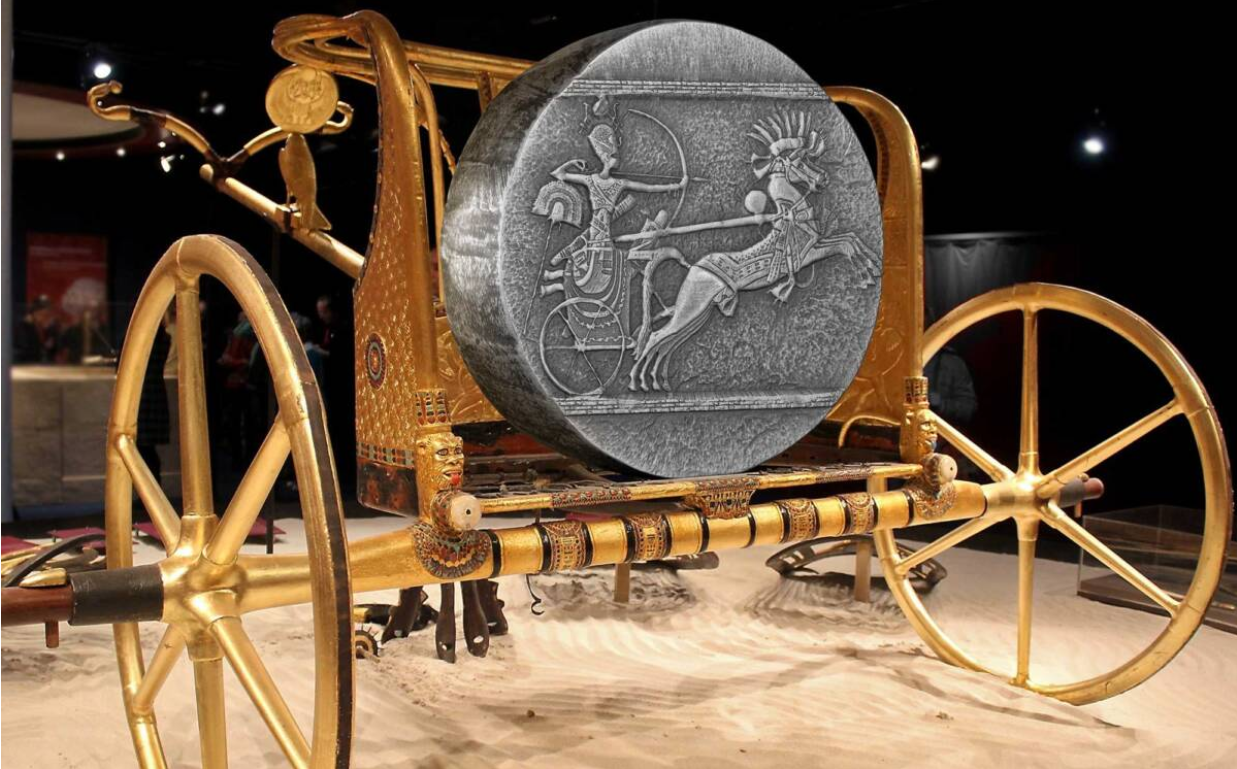 古埃及图坦卡蒙战车-2021年乍得5盎司银币