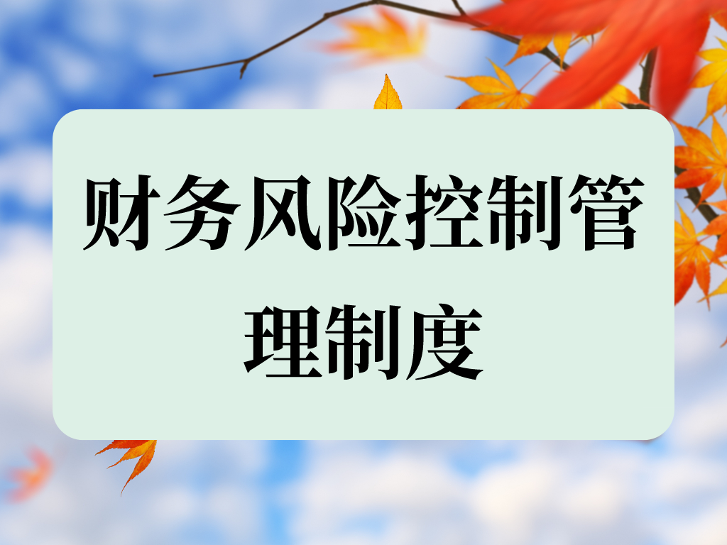 风险的识别方法财务风险评估财务风险报告财务风险内部监督会计必备