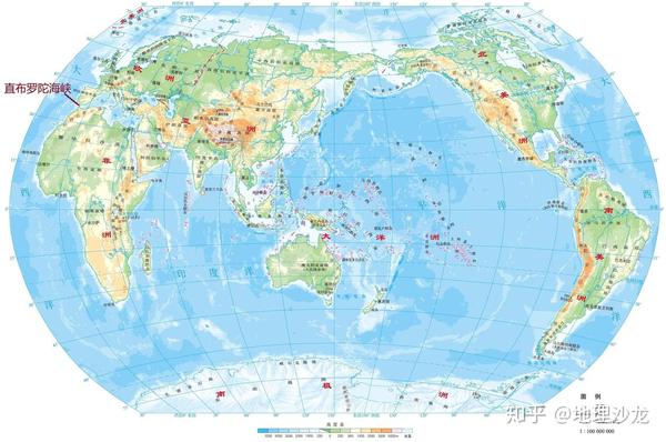 直布罗陀海峡位置图 促使地球海陆变化的因素有两方面,分别是内力