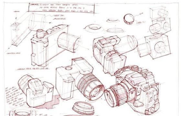 工业设计案例 | 照相机手绘图案例参考素材