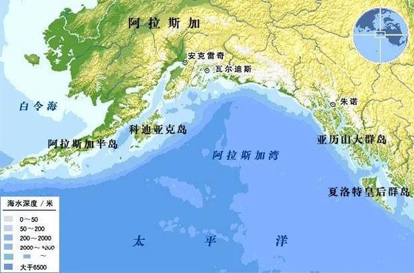 海湾及其南部水域是连接阿拉斯加与美国本土西部的海上走廊,为海上