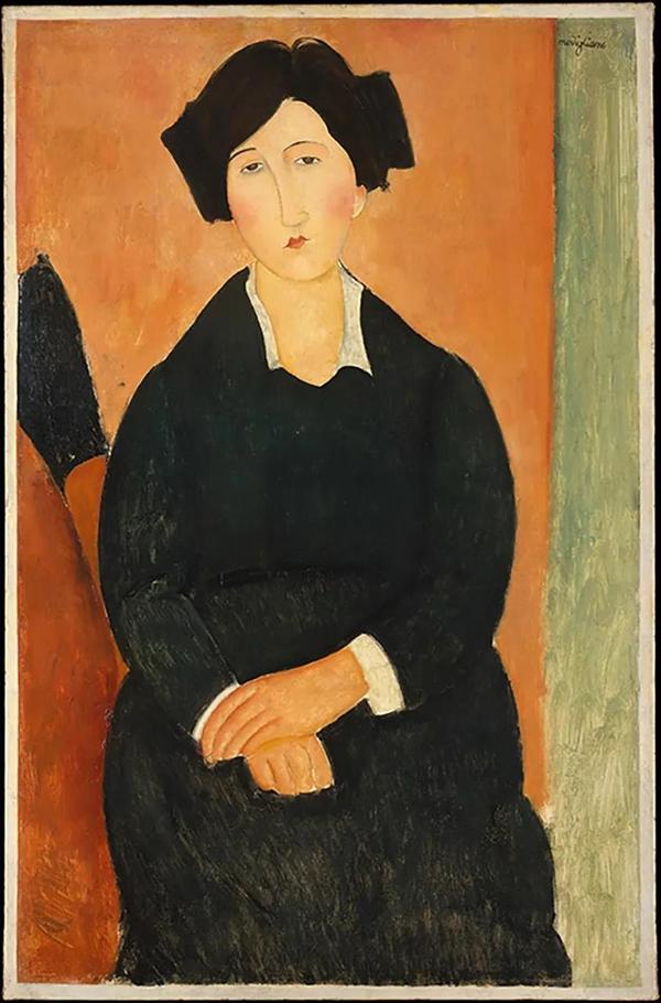 莫迪里阿尼——"巴黎画派"代表人物,他是毕加索一生劲敌和朋友.