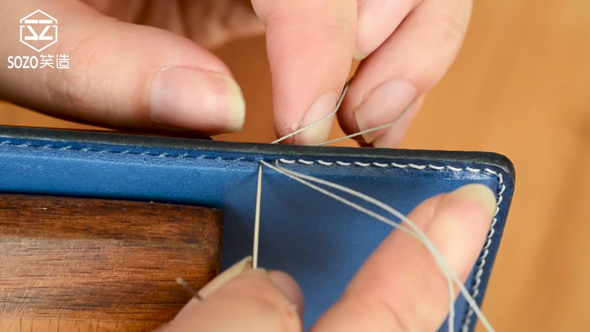 手工皮匠 1 人 赞同了该文章 皮具制作中,最常见的一种缝线方式,跟着