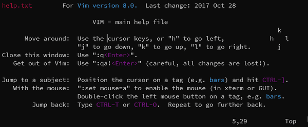  h></p></a> 向左,  l> 向右,  j> 向下,  k> 向上,除此以外,上下左右键也是