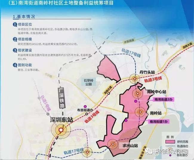 龙岗区南湾街道南岭村社区土地整备利益统筹拆迁旧改项目