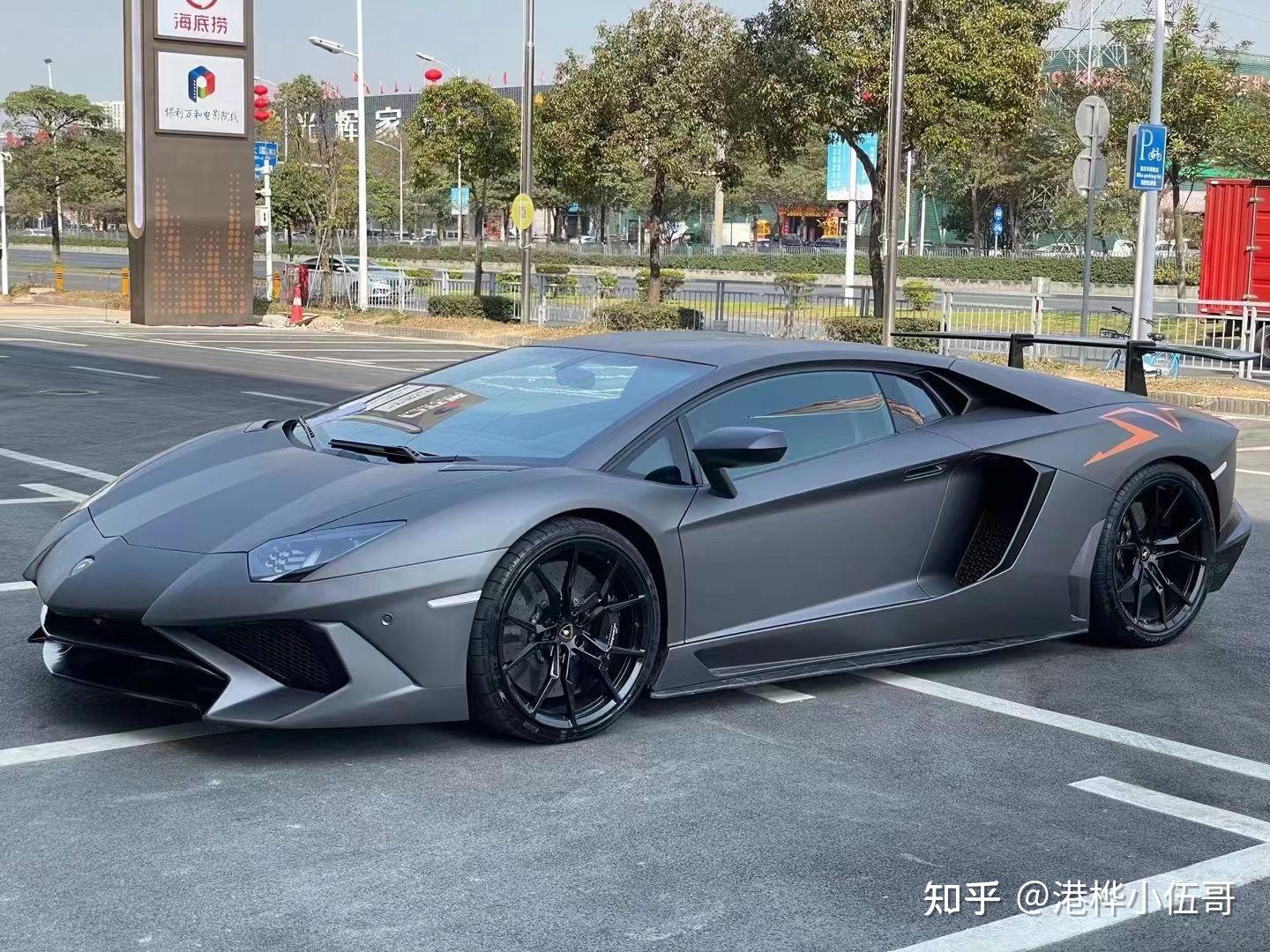 13款兰博基尼大牛 lp700-4熔岩橙战斗灰膜 黑内 全车选装750sv套件