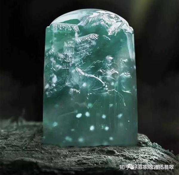 雪花棉翡翠原石及成品加工过程