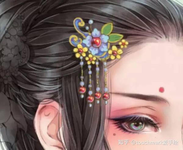 教你画古典美人古风手绘插画技法入门教程