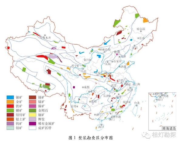 中国锂矿成矿区带分布图(缩略图) 3. 全国矿业权分布缩略图