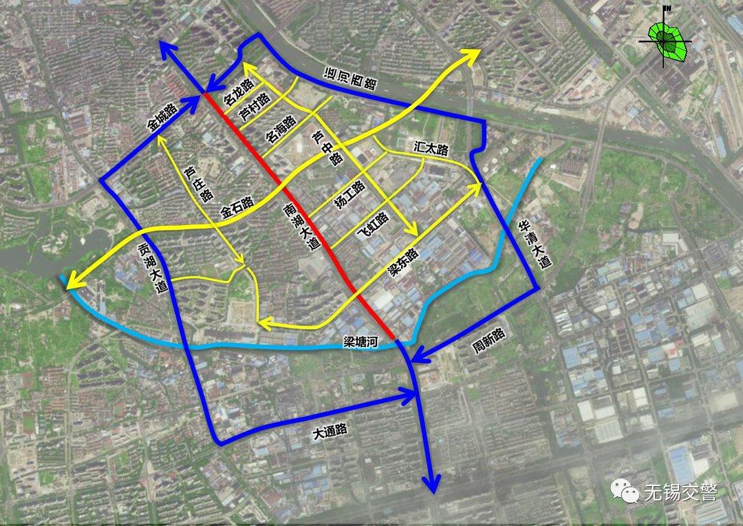 通行指南:外围道路分流路径主要是:西侧南湖大道-大通路-贡湖大道