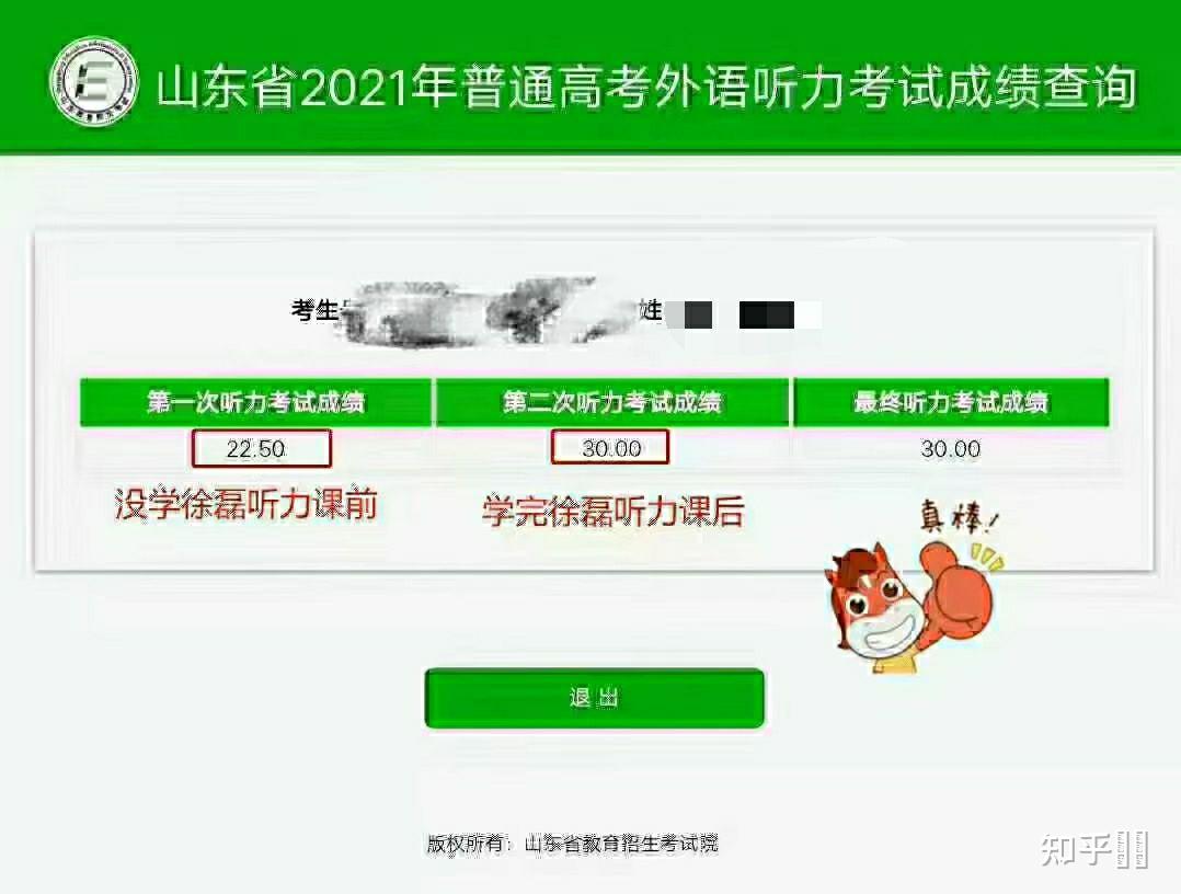 2021年山东省新高考英语听力成绩已经公布你们的成绩如何