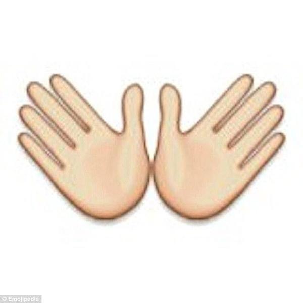 这个emoji,一双摊开的手.