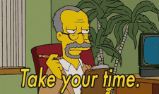 但是不用担心,它不是炸弹,而是 "take your time",