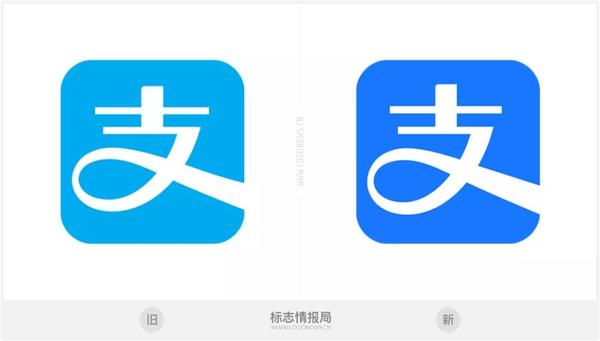 支付宝更新logo,蓝得发亮