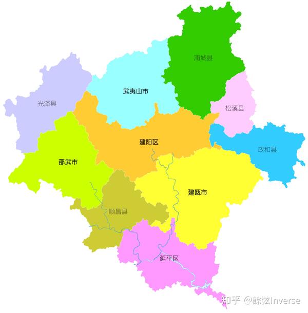 南平市县级行政区划图
