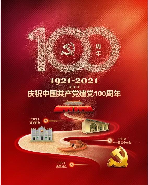 2021党的生日1oo周年,2021建党100周年背景图 7月1日是一年中的下半年第一天的开始,也是中国共产党的生日,今天2021