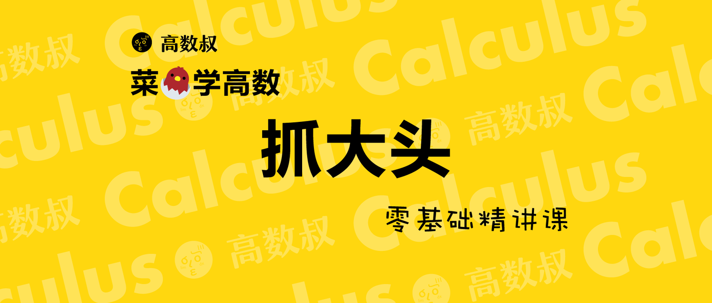 高等数学极限的运算-抓住那个大头!