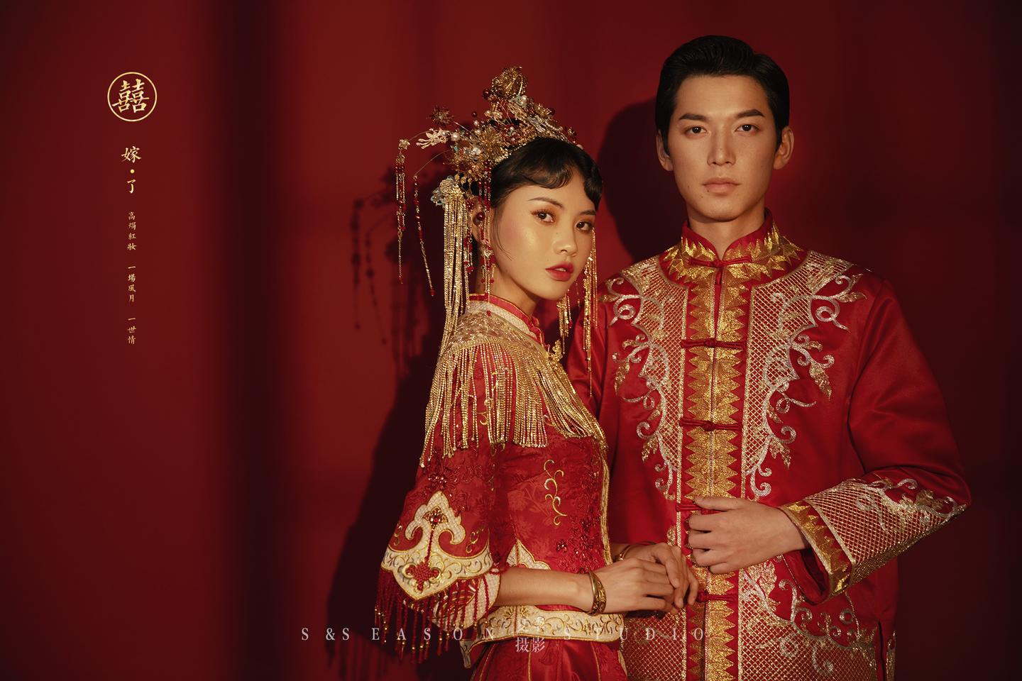 中国新娘必拍的中式婚纱照.#成都婚纱摄影#成都婚纱照