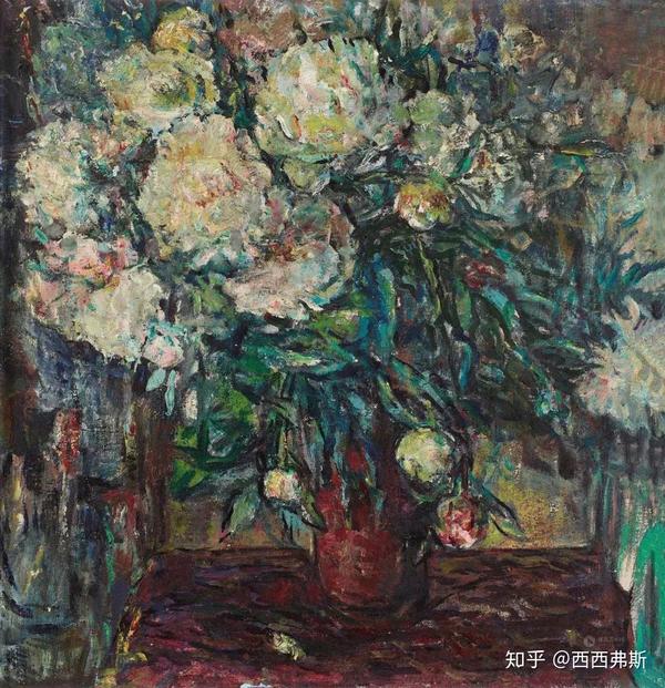 卫天霖 1976年作 白芍药 布面油画