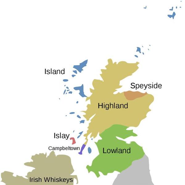 的产区,他们分别是斯佩赛(speyside),高地(highlands),低地(lowlands)