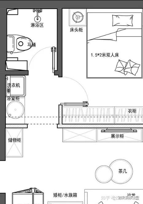 卫生间是2x2正方形格局不知道能不能做干湿分离