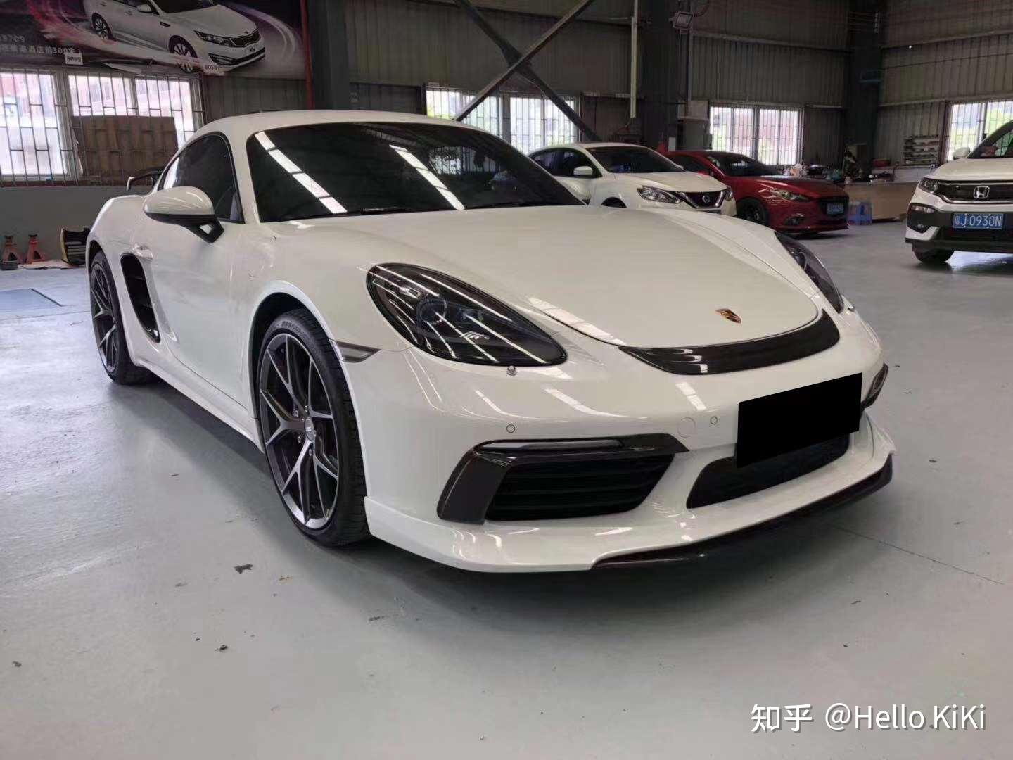 保时捷718改装泰赫雅特碳纤维前杠刀风口灯眉升级外观套件包围