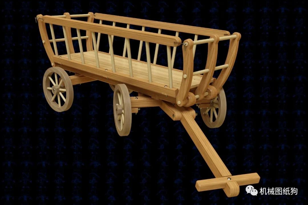 【生活艺术】木制马车玩具模型3d图 多种格式