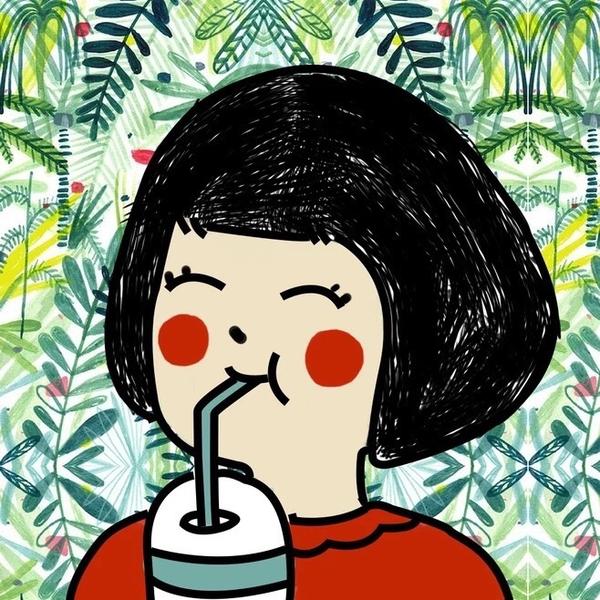 卡通头像短发女生.