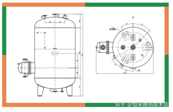 立式容积式换热器的安装示意图