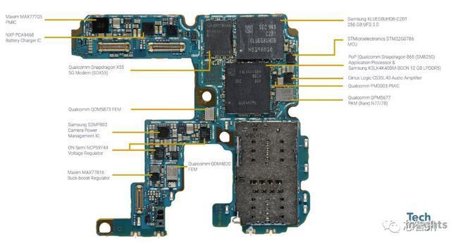 硬件成本5285美元三星s20ultra拆解韩版自研芯片占比过半