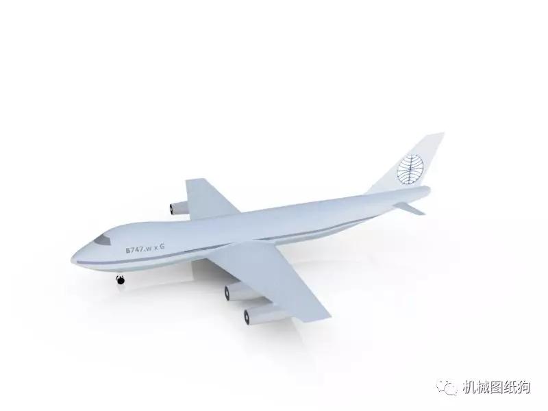 飞行模型波音747简易模型3d图纸inventor设计