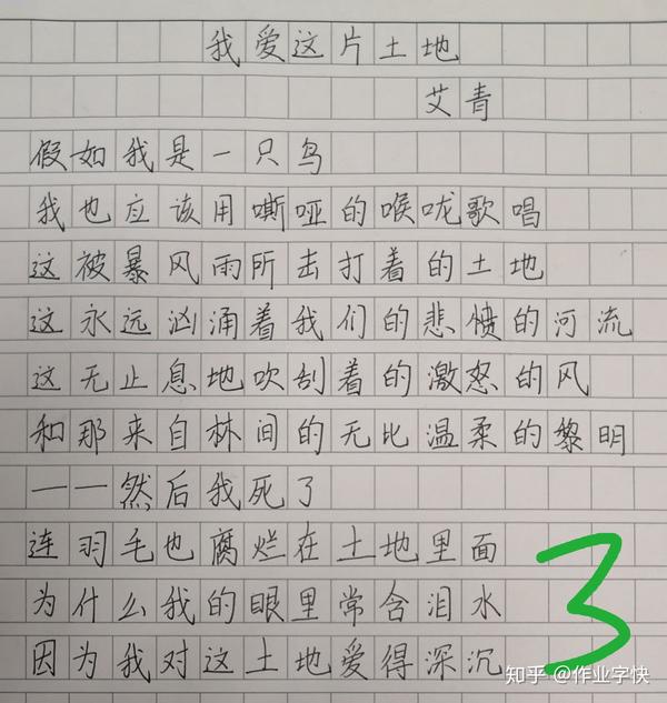 初三学生作业字改造